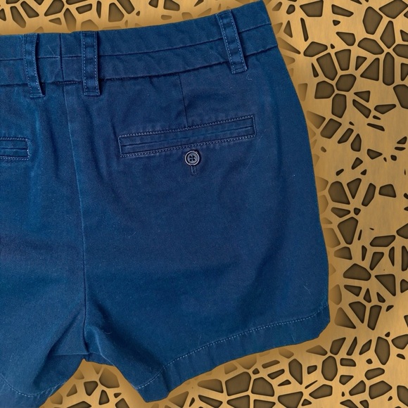 J. Crew Navy Blue 100% Cotton Chino Shorts Size 4 - Picture 7 of 12